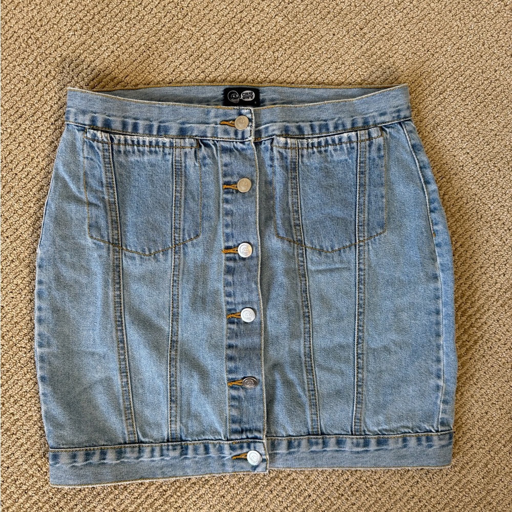 Cheap Monday Blue Mini Cargo Pencil Skirt